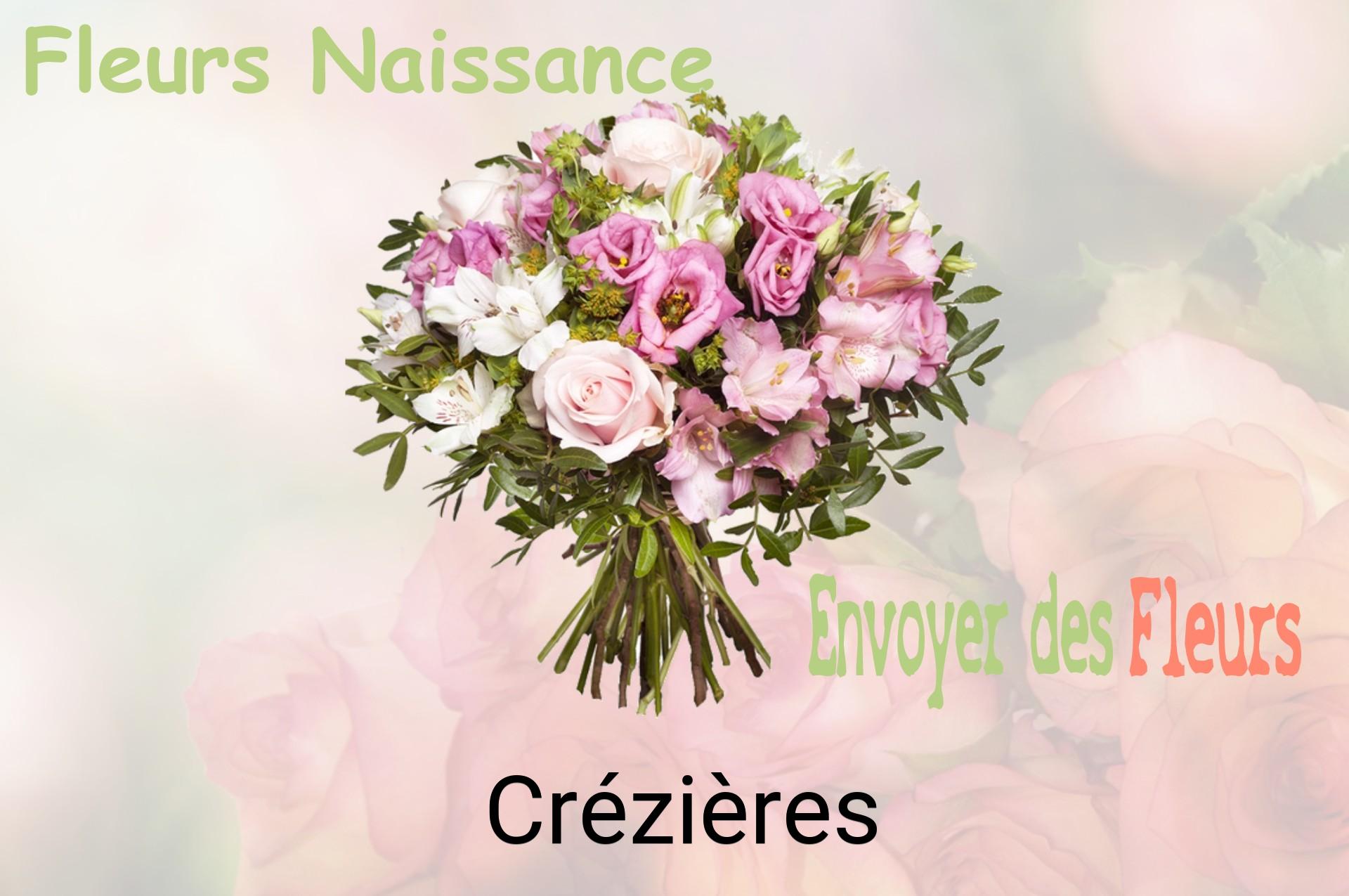 Bouquet de fleurs de naissance livré à Crézières