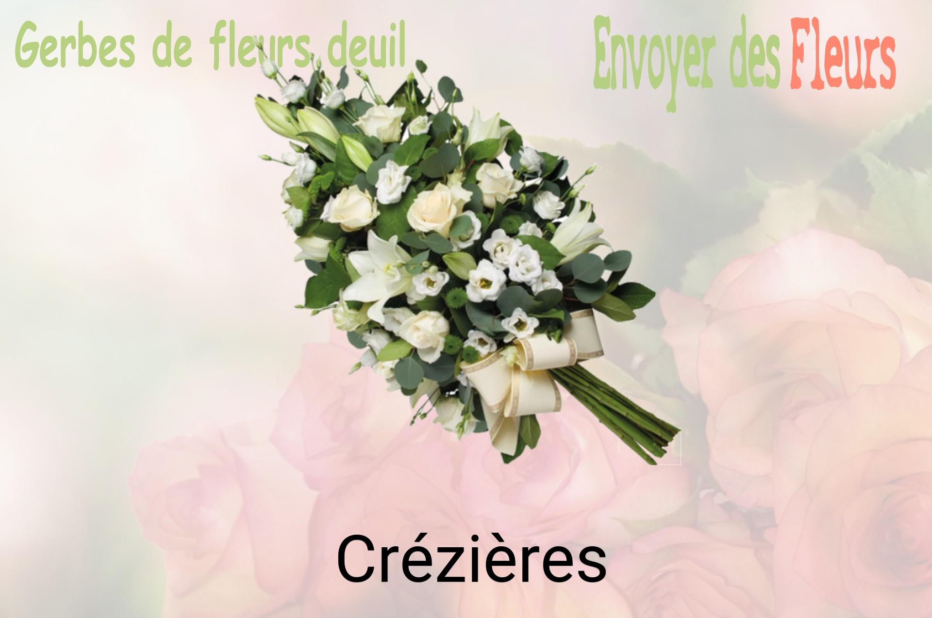 Gerbe de fleurs de deuil livrée à Crézières